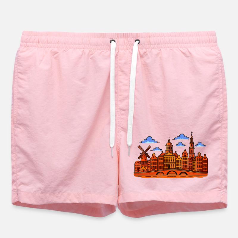 Amsterdam Skyline - Short de bain - rose