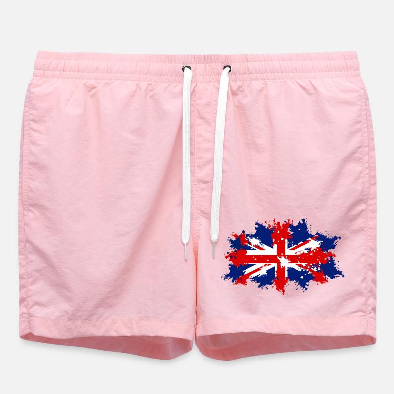 Éclaboussure du drapeau britannique - Short de bain - rose