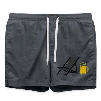 Beach Chair Beer Colored Vector - Swim Trunks -  - Front