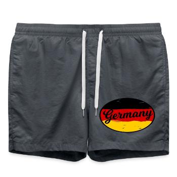Germany Font Flag Wave Look - Swim Trunks -  - Front