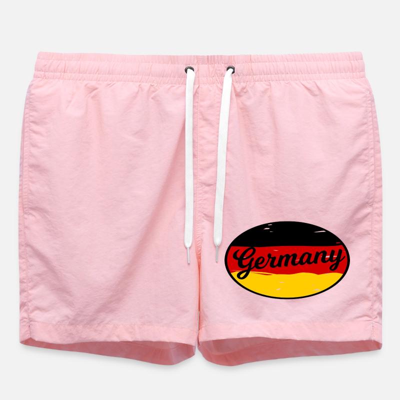 Germany Font Flag Wave Look - Swim Trunks - pink