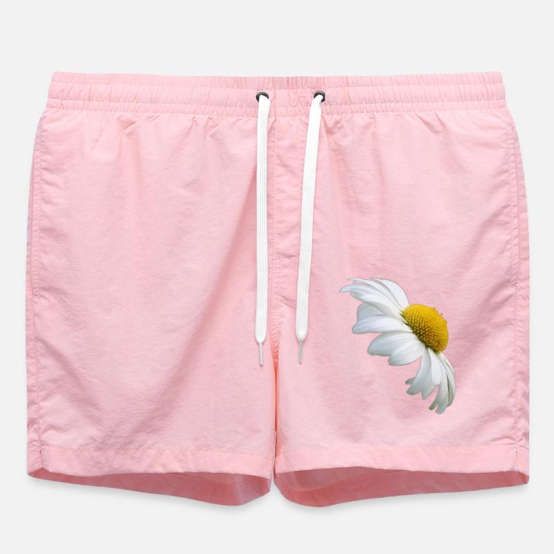 Marguerite fleur blanche Fleur d’oie - Short de bain - rose