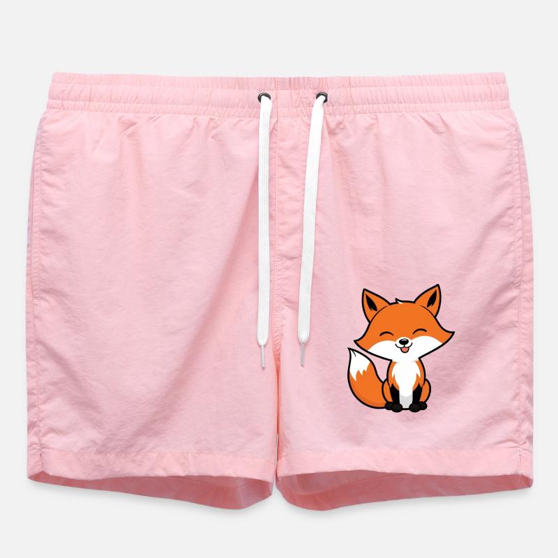 cute fox - Swim Trunks - pink