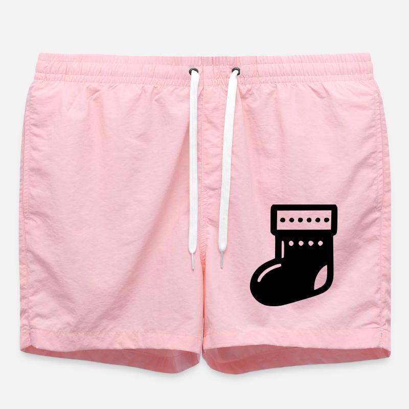 Icône de chaussette de Noël - Short de bain - rose