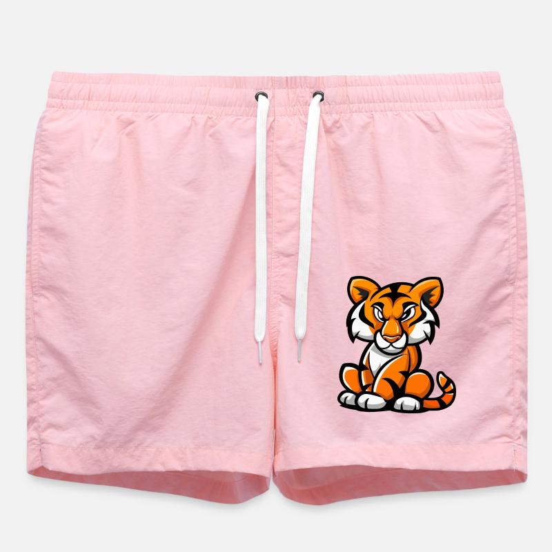 Tiger Comic - Badeshorts - Pink