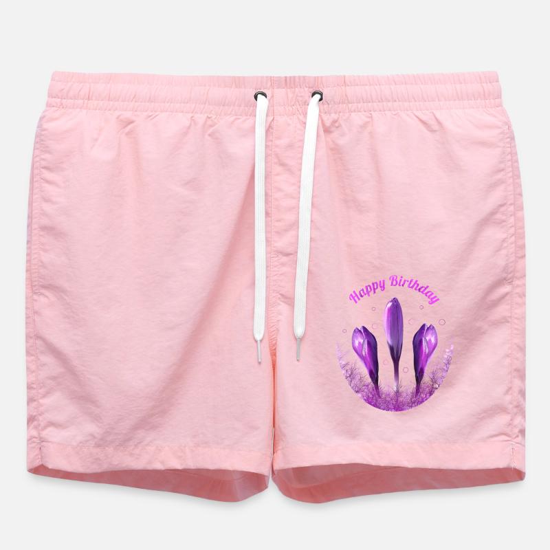 Crocus Joyeux Anniversaire Fleurs - Short de bain - rose