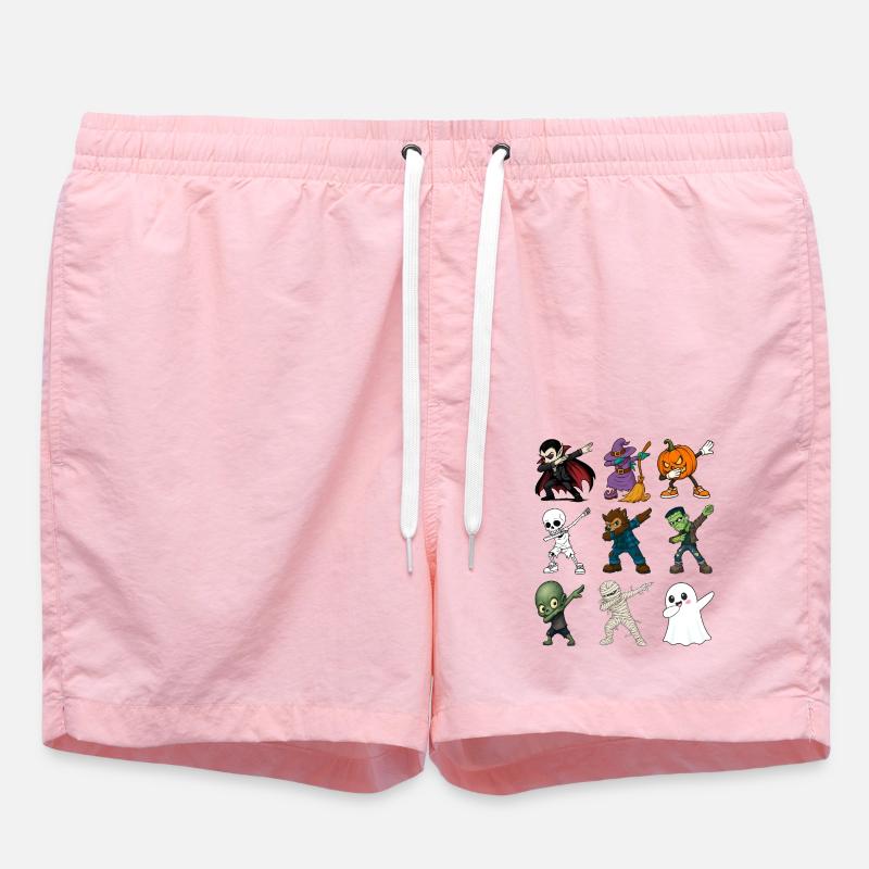 Drôles de figurines d’Halloween Dabbing - Short de bain - rose