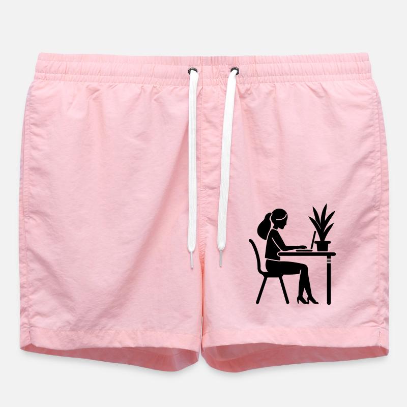 Learning, Studying, Working - Swim Trunks - pink