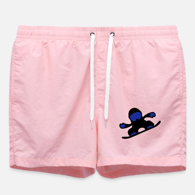 snowboarder - Swim Trunks - pink
