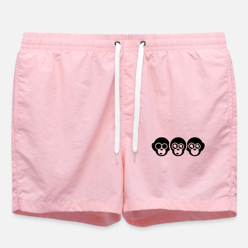 trois singes - Short de bain - rose