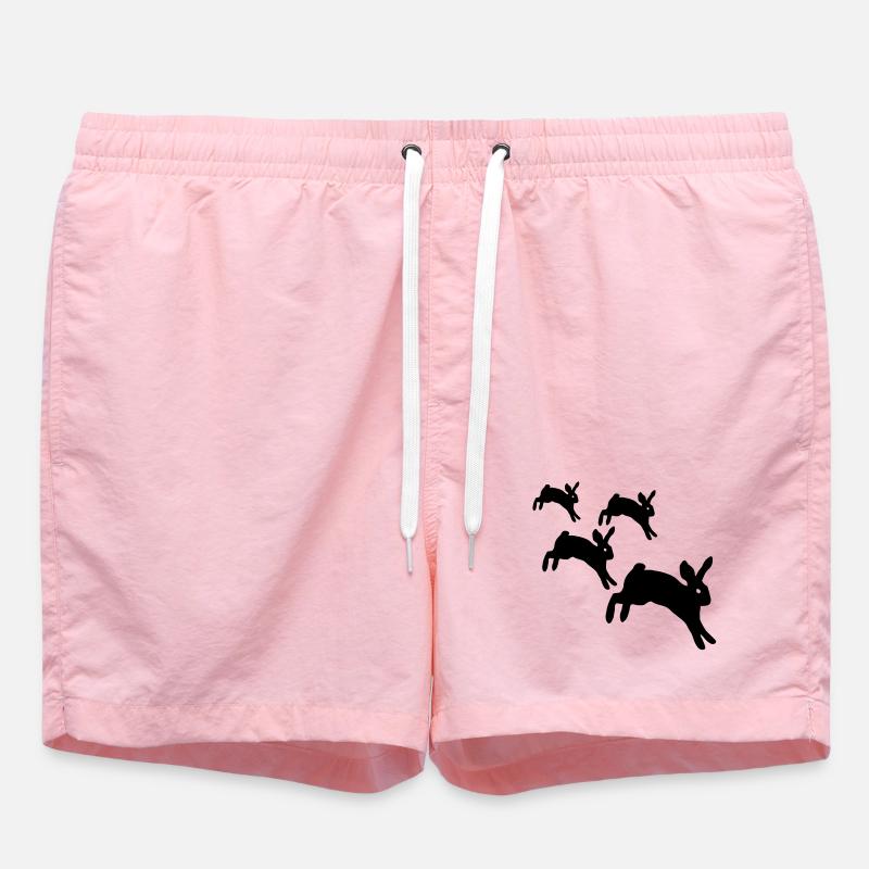Lapins sautant - Short de bain - rose