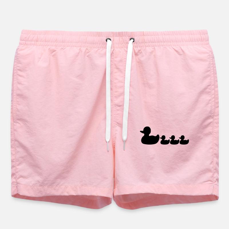 ducks - Swim Trunks - pink