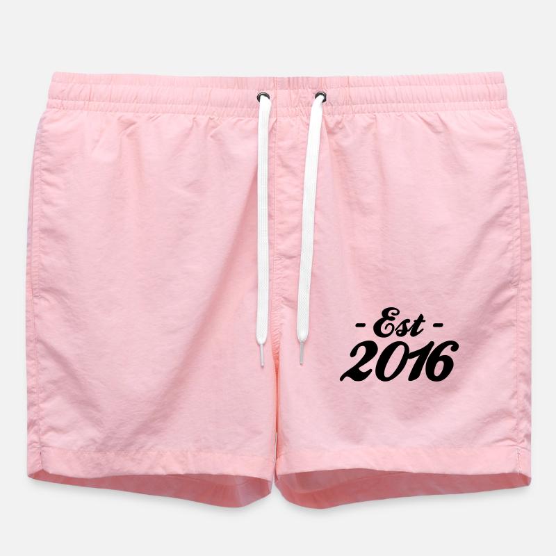 established 2016 - Short de bain - rose