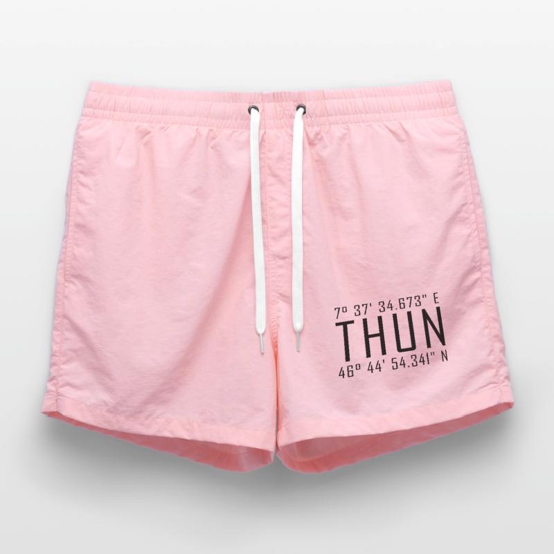 Thun Coordinates – Typography with Local Reference Besch Swim Trunks