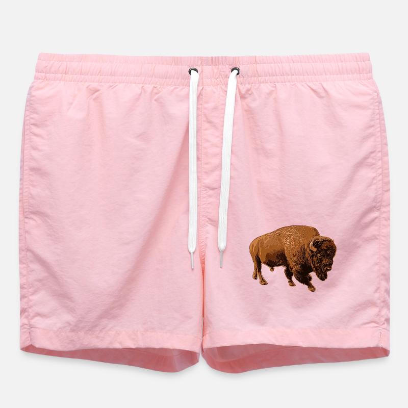Bison - Short de bain - rose