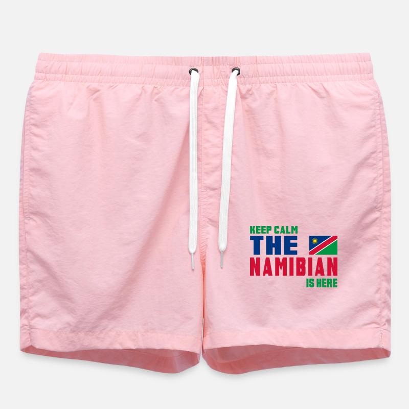 Keep Calm Namibia flag design - Swim Trunks - pink