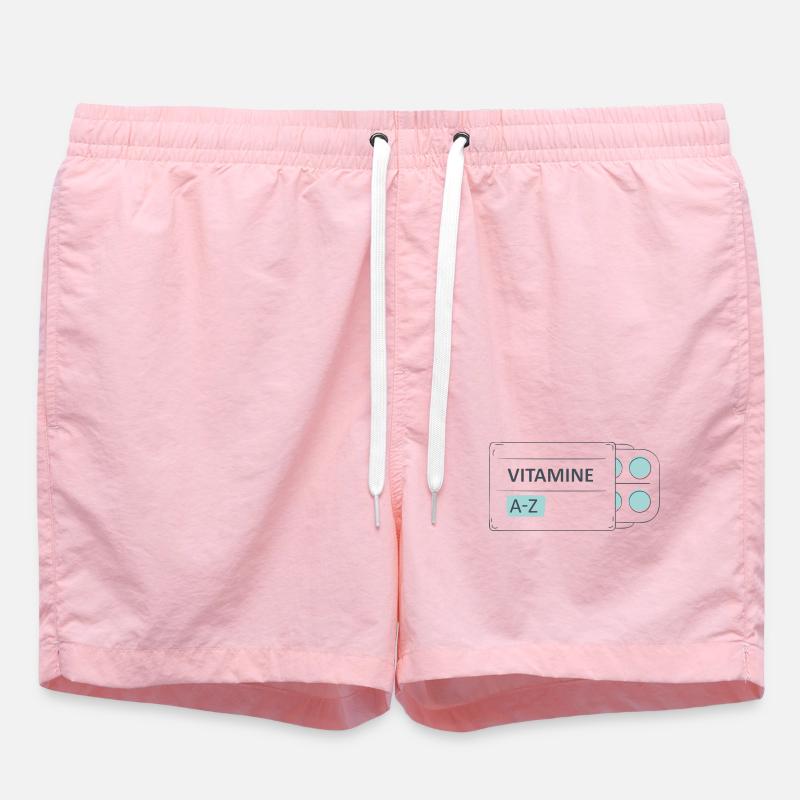 Medication pills tablets pack - Swim Trunks - pink