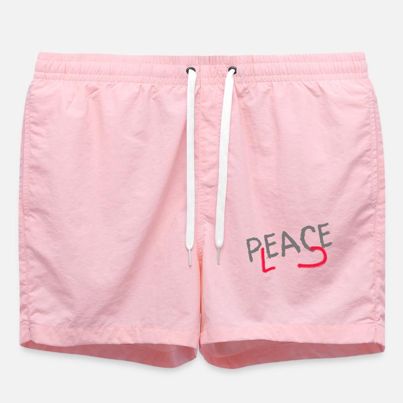 PLEASE PEACE - Short de bain - rose