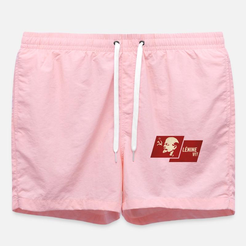 Lénine Vit Drapeau - Short de bain - rose