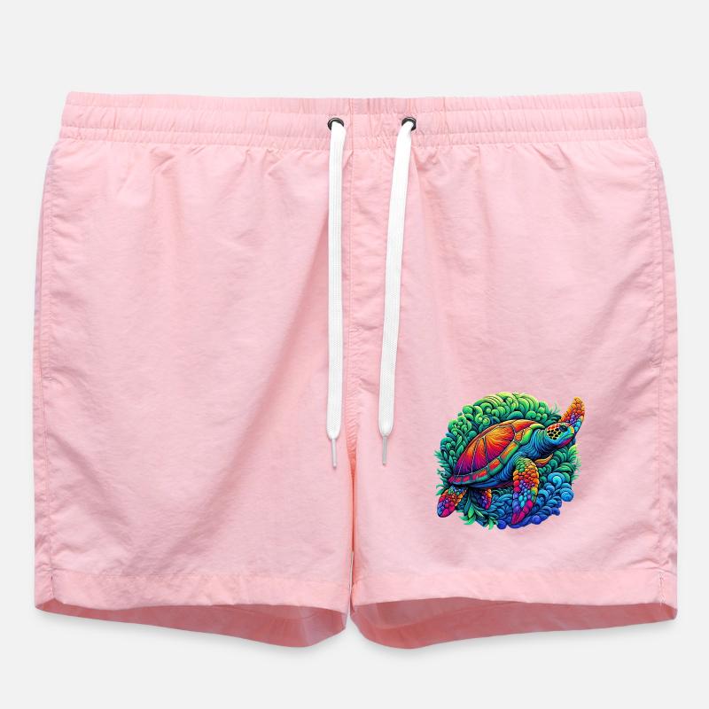 Turtle - Swim Trunks - pink