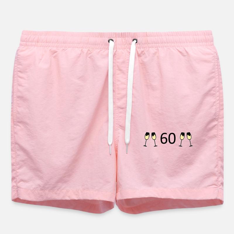 60e anniversaire 60e anniversaire 60 numéro 60 noir - Short de bain - rose