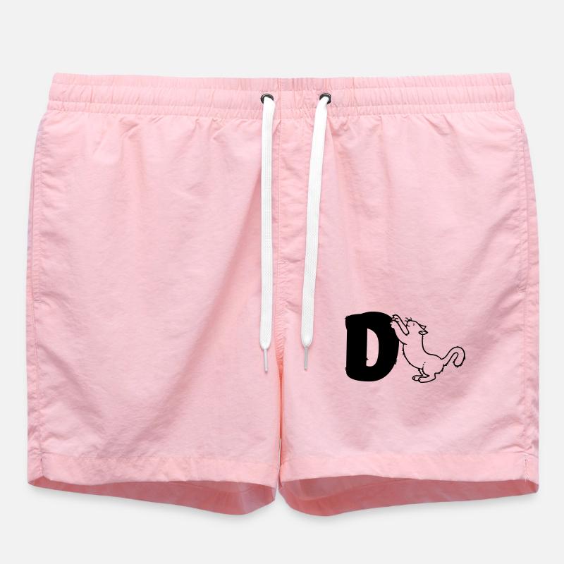 Lettre D du chat - Short de bain - rose