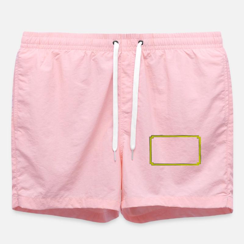 yellow-grey frame - Swim Trunks - pink