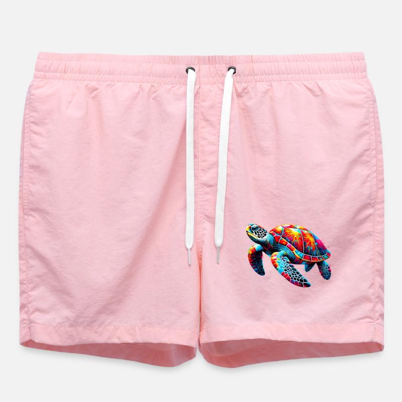 Turtle - Swim Trunks - pink
