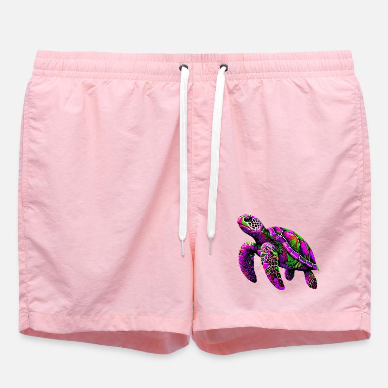Turtle - Swim Trunks - pink