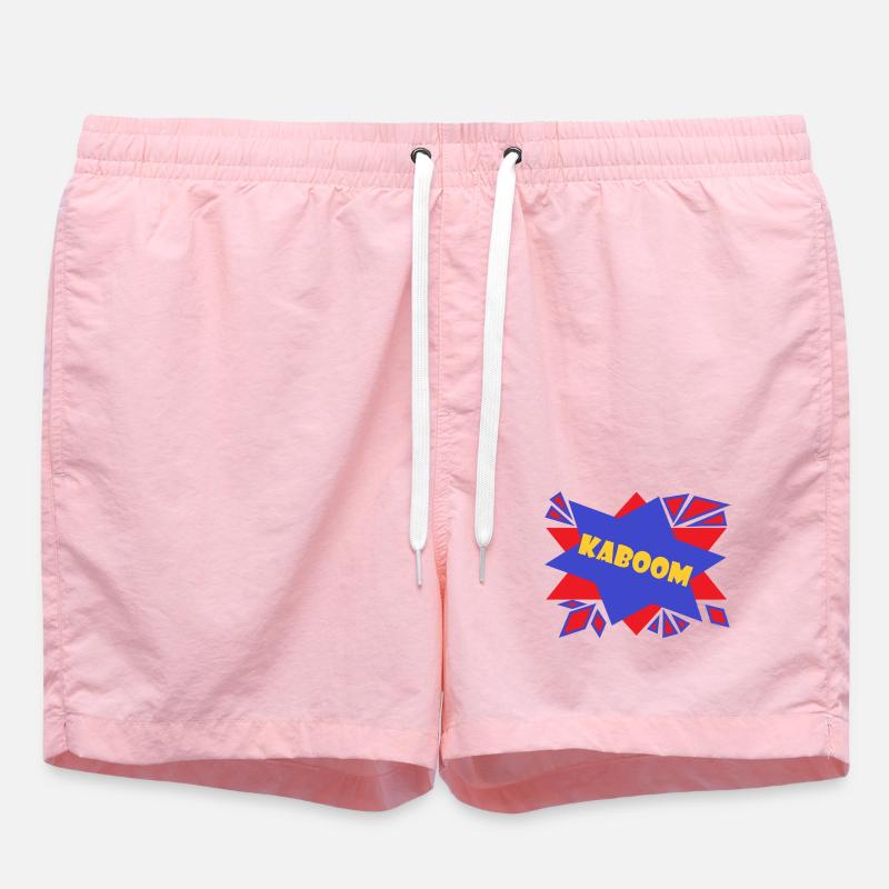 Comic Kaboom - Swim Trunks - pink