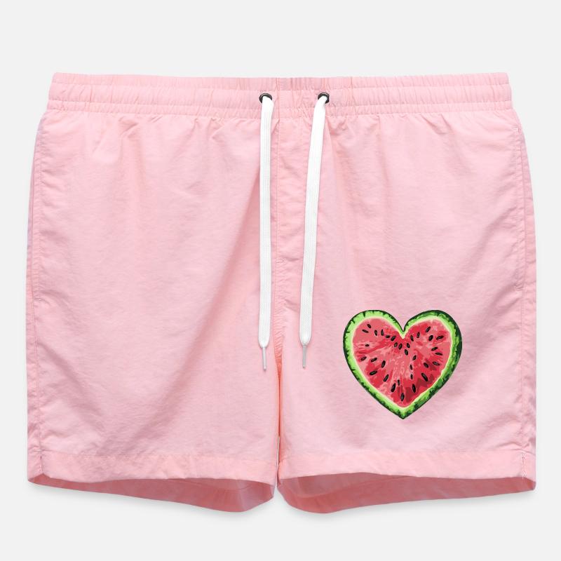 Aquarelle de pastèque pour les gourmands - Short de bain - rose