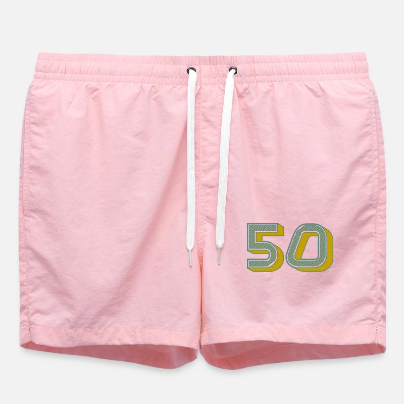 Numéro 50 Graphique Moderne - Short de bain - rose