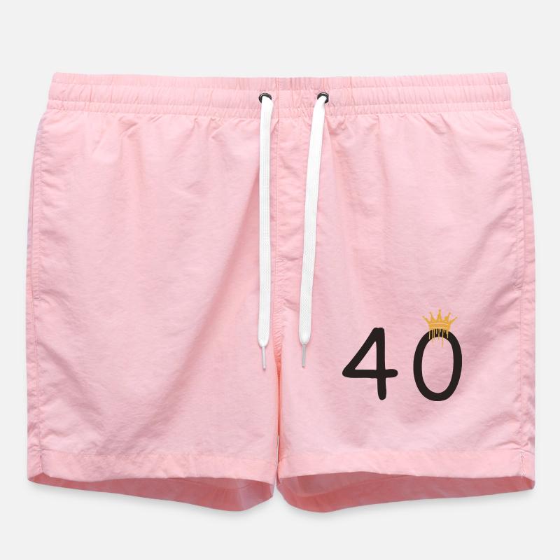 40 - Short de bain - rose