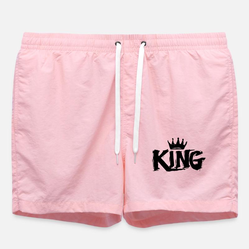 King Graffiti Lettering - Swim Trunks - pink