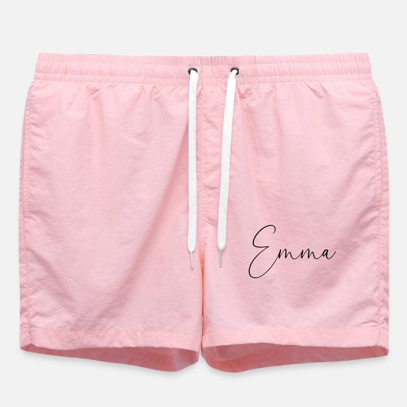 Emma / Handwriting Personalized Design - Swim Trunks - pink