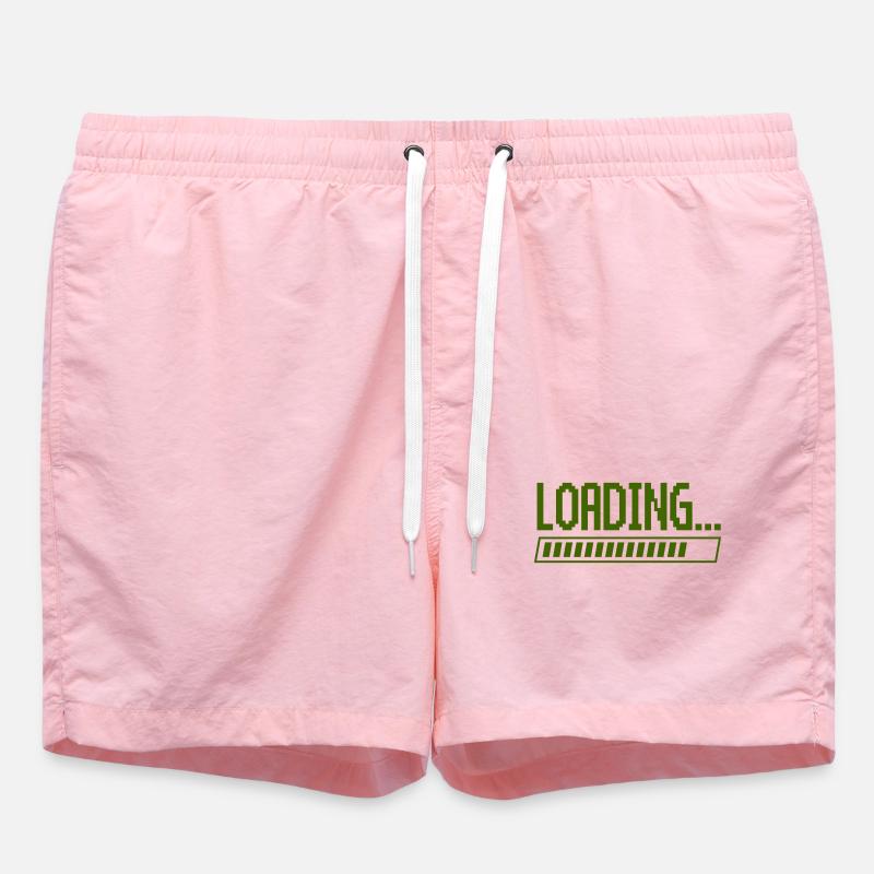 Loading Bar Pixel Design - Swim Trunks - pink