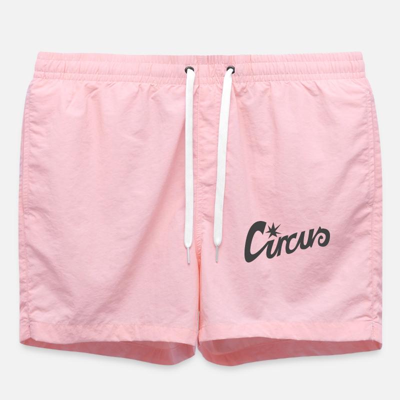 Lettrage « Circus » - Short de bain - rose
