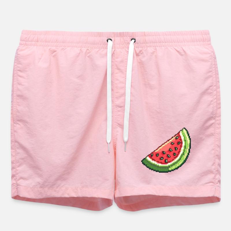 Pixel Wassermelone Slice - Badeshorts - Pink