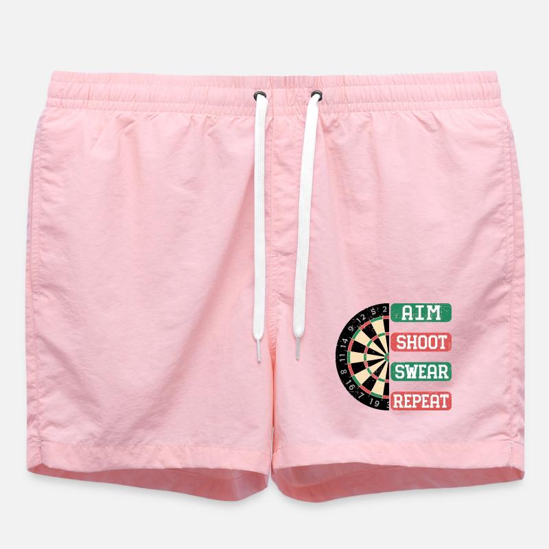 Aim Shoot Wear Repeat Dartboard Style - Badeshorts - Pink