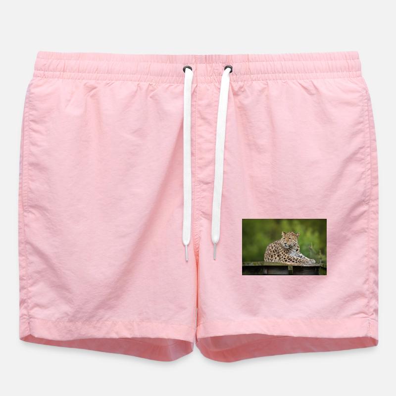 Leopard - Swim Trunks - pink