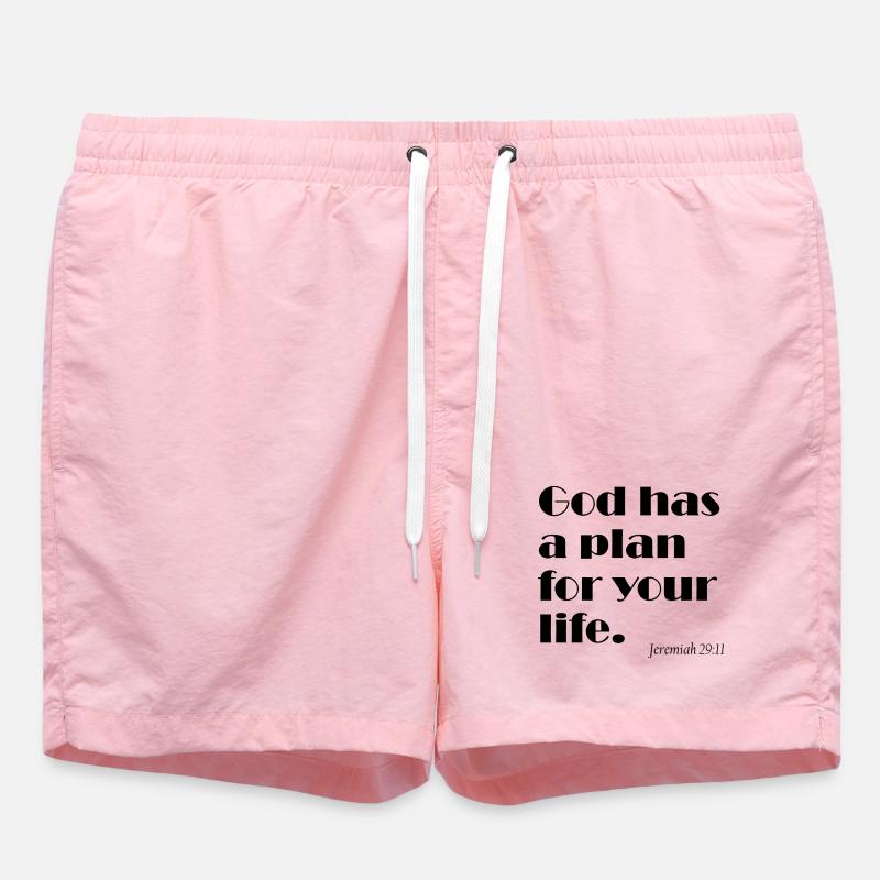 Dieu a un plan pour ta vie - Plan Gottes - Short de bain - rose