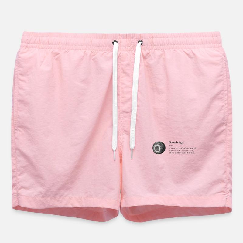 Scotch Egg Dictionary Art Tee - Swim Trunks - pink