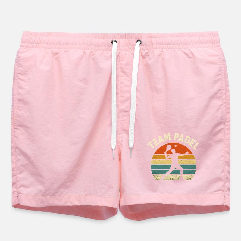 Team Padel Rétro Coucher Soleil - Short de bain - rose