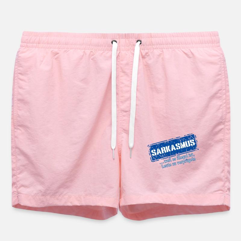 Sarcasm–... 'Cause it's illegal (Fun) - Swim Trunks - pink