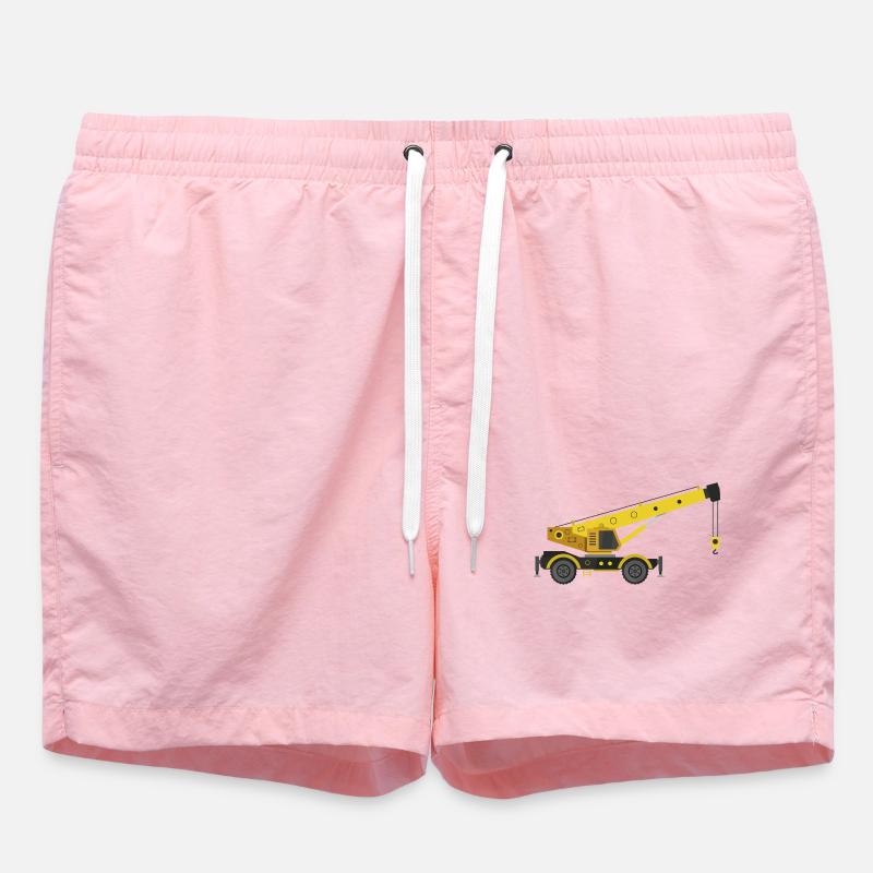 Camion-grue - Short de bain - rose