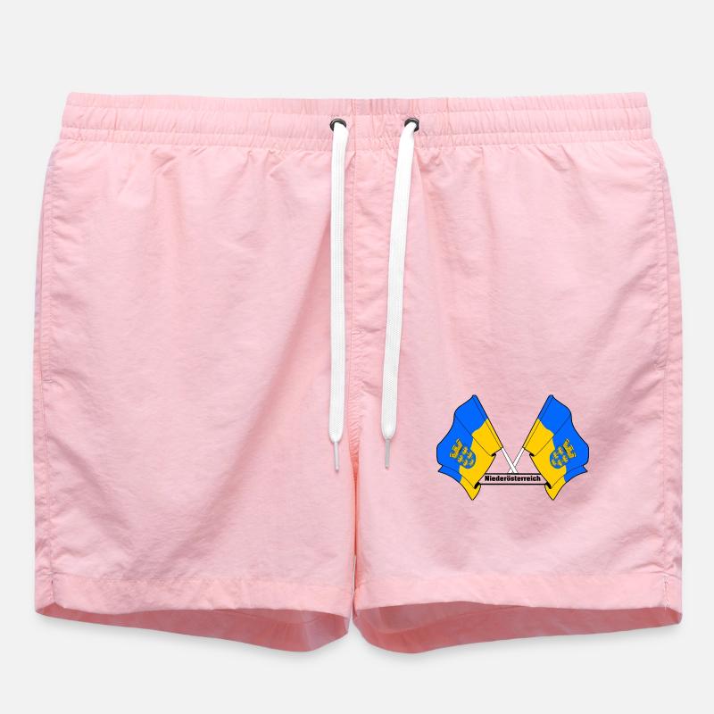 Lower Austria Flag with Text - Swim Trunks - pink