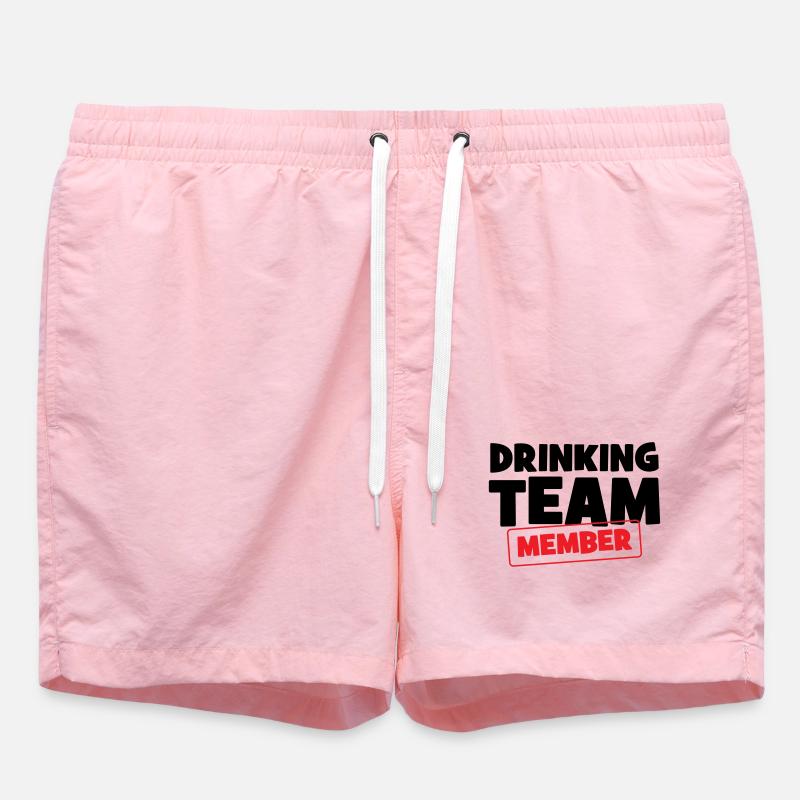 Drinking Team Member / Alcool - Short de bain - rose