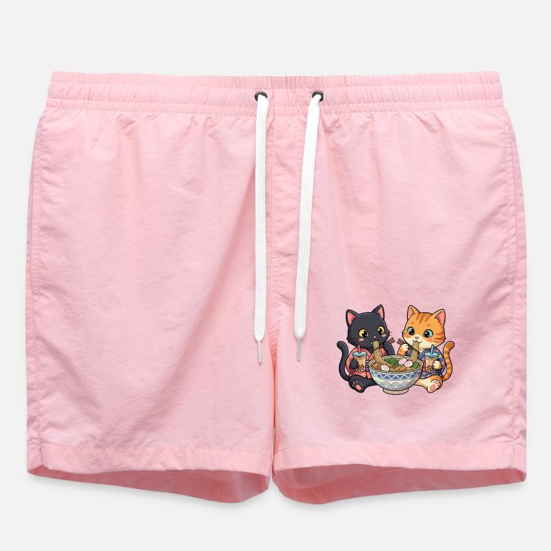 Bubble Tea Ramen pour chats - Short de bain - rose