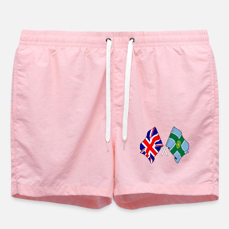 Derbyshire & Great Britain - Swim Trunks - pink