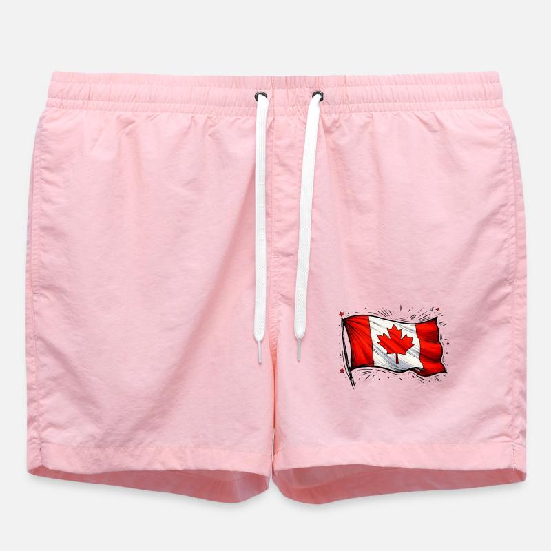 Drapeau du Canada - Short de bain - rose